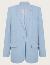 Sabrina Single-Breasted Blazer , Blue (BLUE), large