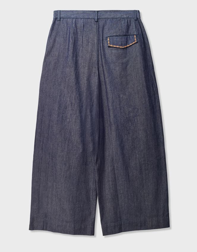 East Jayla Embroidered Denim Trousers, Blue (NAVY), large