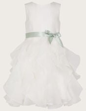 Cannes Organza Ruffle Dress, Ivory (IVORY), large