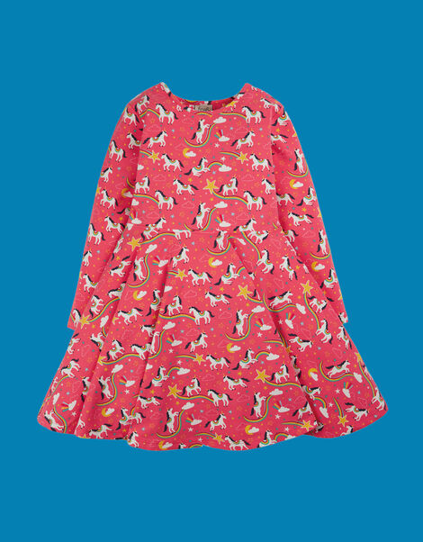 Frugi Sofia Skater Dress, Pink (PINK), large