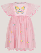 Baby Butterfly Tulle Jersey Dress, Pink (PINK), large