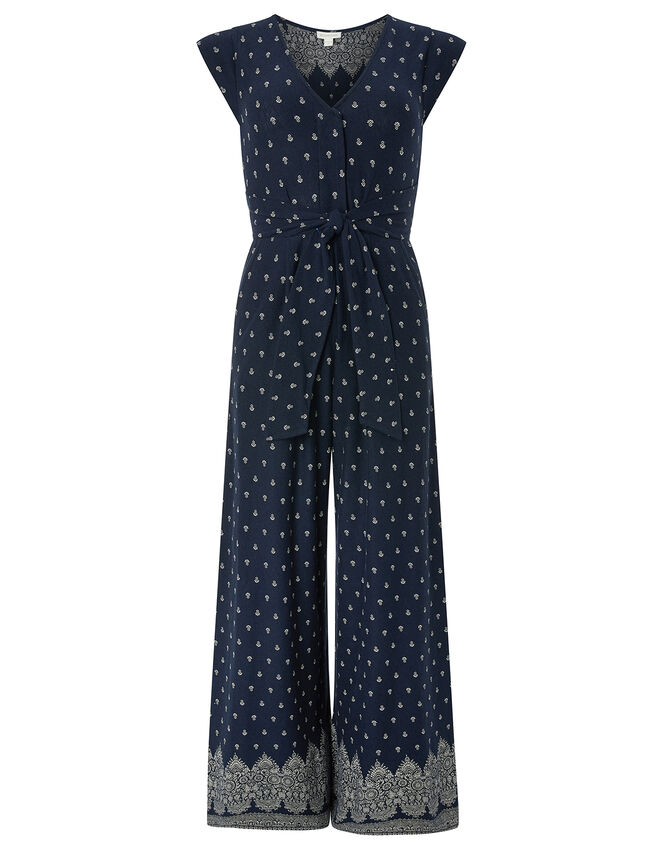 Hatty Print Jumpsuit, Blue (NAVY), large