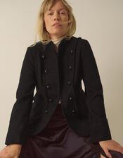 Mallory Military Jacket, Black (BLACK), large