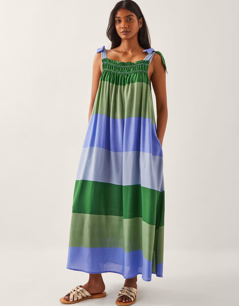 Lola Stripe Maxi Dress, Blue (BLUE), large