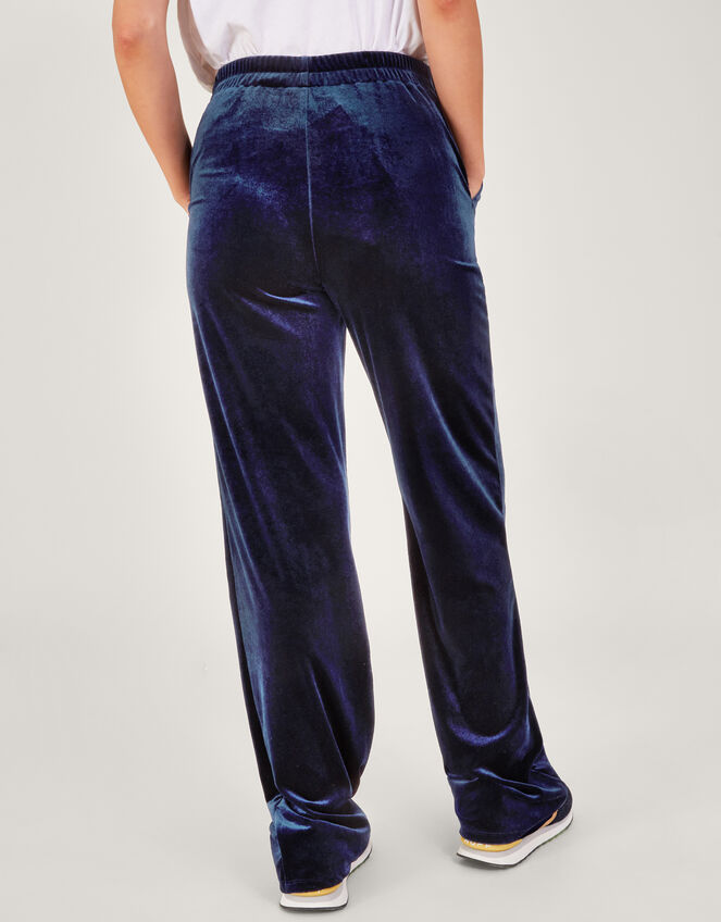 Blake Velvet Kick Flare Trousers, Blue (MIDNIGHT), large