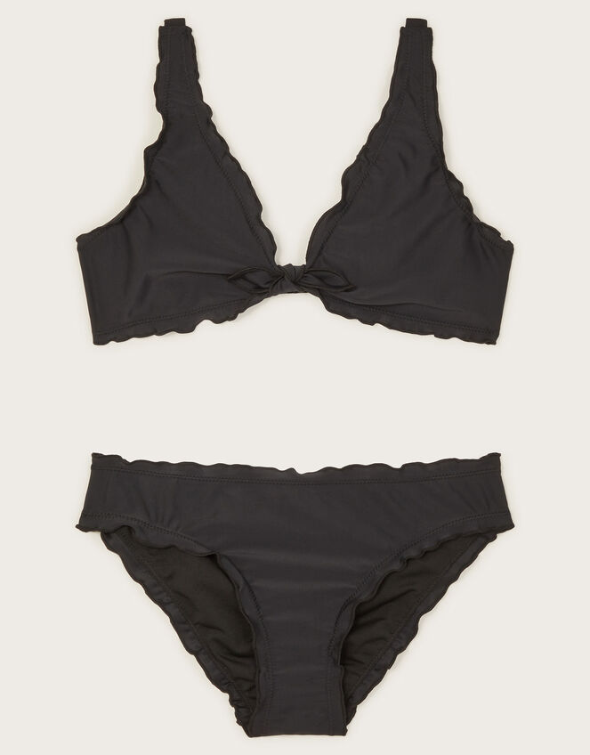 Frill Bikini Set, Black (BLACK), large