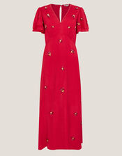 Gia Embellished Tea Dress, Red (RED), large