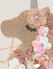 Ella Sequin Flower Unicorn Bag, , large