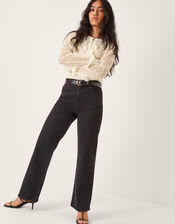 Violetta Lace Ruffle Shirt, Ivory (IVORY), large