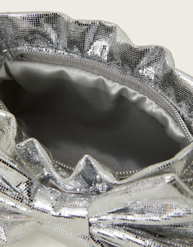 Mirror Metallic Bow Bag, , large