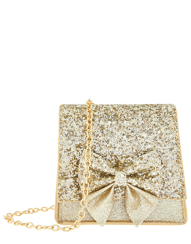 Grace Bow Glitter Mini Bag, , large