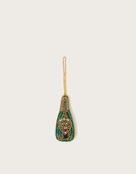 Embellished Champagne Bottle Hanging Decoration, , large