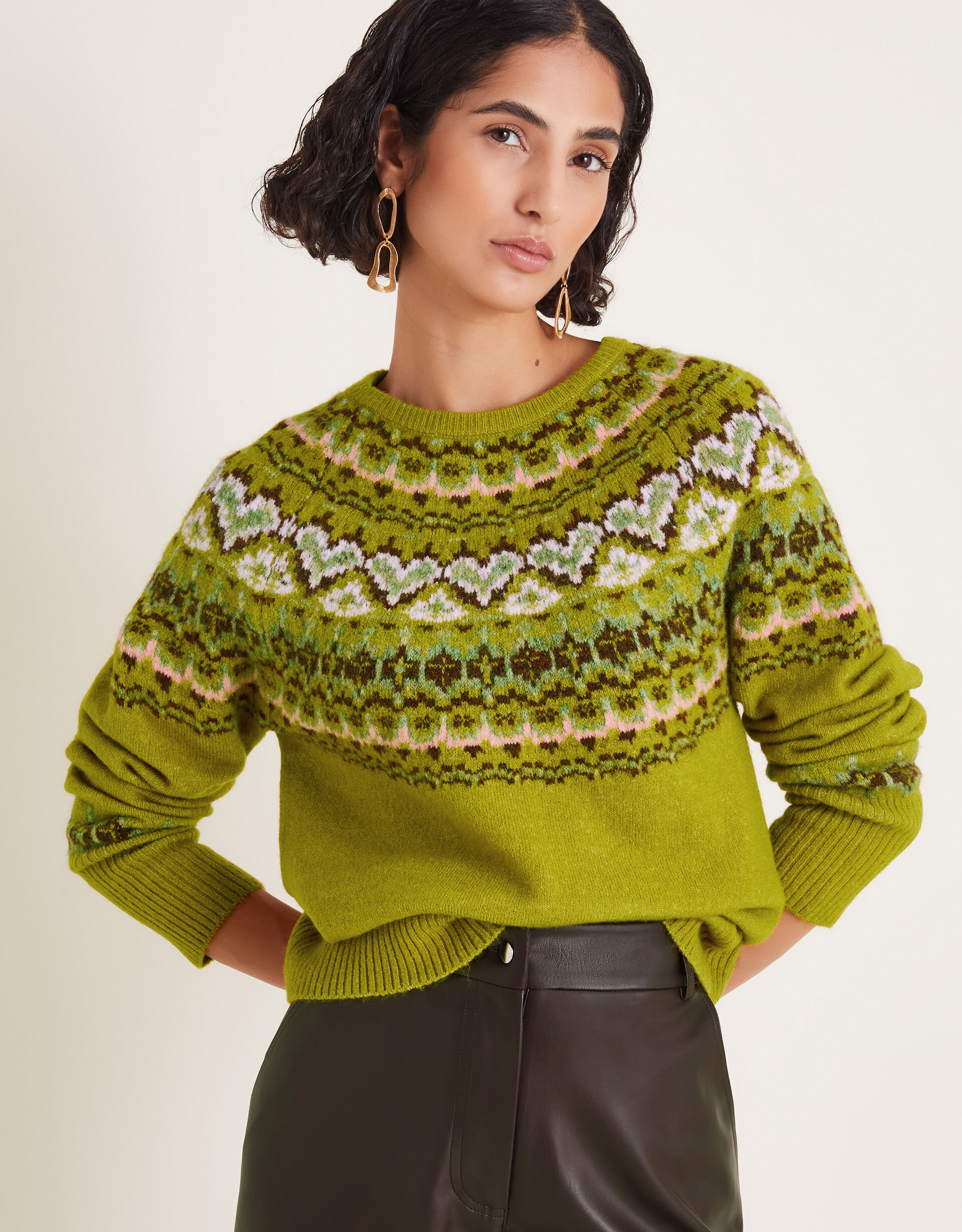 Green fairisle jumper outlet