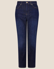 Barrel Jeans with Recycled Cotton, Blue (INDIGO), large