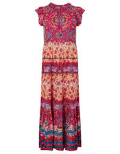 Tamalia Printed Maxi Dress LENZING™ ECOVERO™, Pink (PINK), large