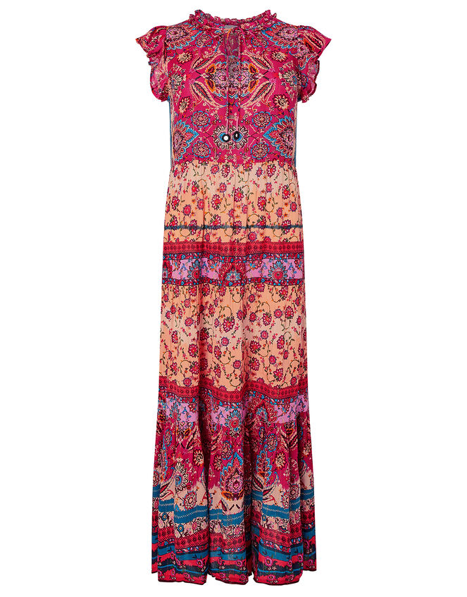 Tamalia Printed Maxi Dress LENZING™ ECOVERO™, Pink (PINK), large
