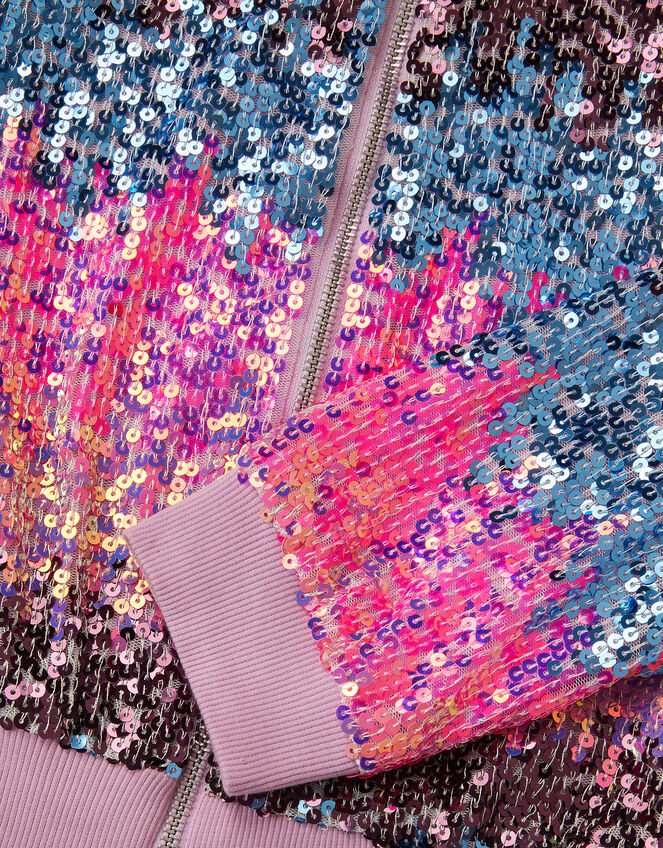 Ombr&eacute; Sequin Bomber Jacket, Multi (MULTI), large