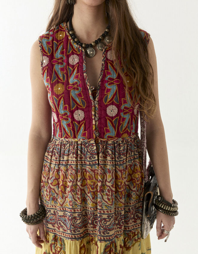 Maison Hotel Eugenie Mixed Print Maxi Dress, Multi (MULTI), large