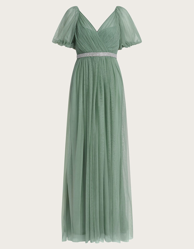 Meghan Mesh Maxi Dress, Green (GREEN), large