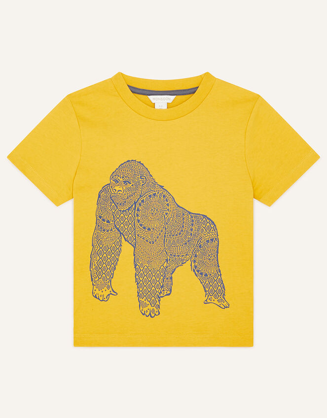 Gorilla T-Shirt WWF-UK Collaboration, Yellow (MUSTARD), large