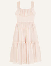 Sequin Tiered Maxi Dress, Natural (CHAMPAGNE), large