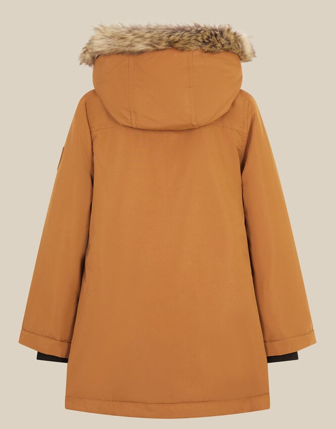 Water-Resistant Parka Coat, Tan (TAN), large