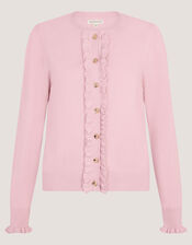 Ruby Frill Cardigan, Pink (PINK), large