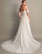 Luciane Off-Shoulder Wedding Dress, Ivory (IVORY), large