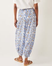 Cece Woodblock Print Harem Pants, Blue (BLUE), large