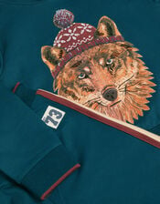 Winter Wolf Hoodie & Joggers Set, Blue (BLUE), large