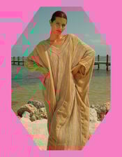 Pitusa Kalista Embroidered Beach Kaftan, , large