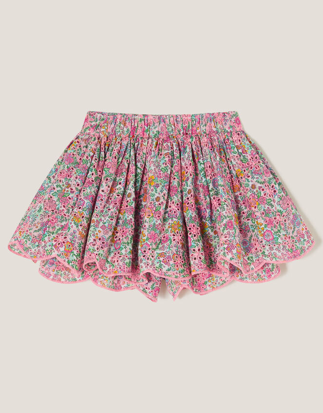 Broderie Floral Print Skort, Pink (PINK), large