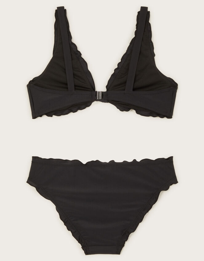 Frill Bikini Set, Black (BLACK), large