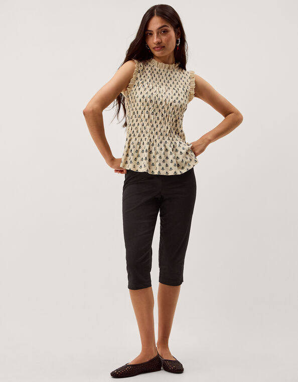 Catalina Capri Pants, Black (BLACK), large
