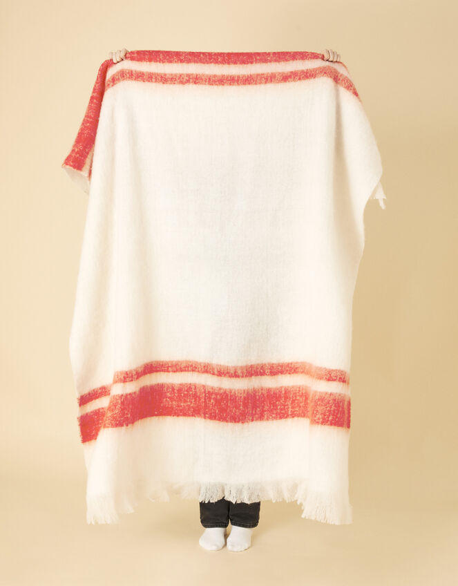 Colour Block Blanket Throw in Recycled Polyester, , large