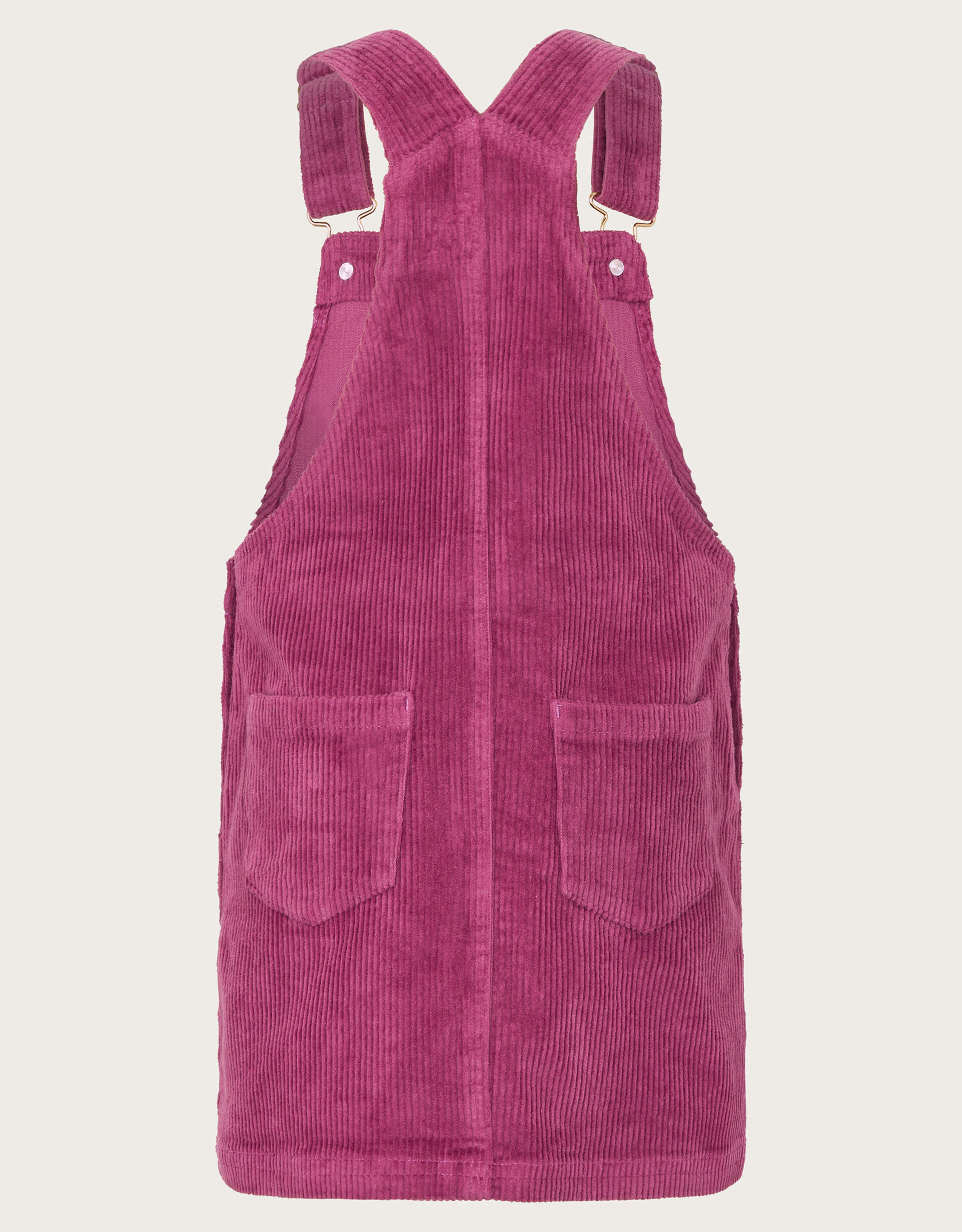 Good Vibes Corduroy Pinafore Dress Red