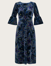 Serenity Velvet Dress, Black (BLACK), large