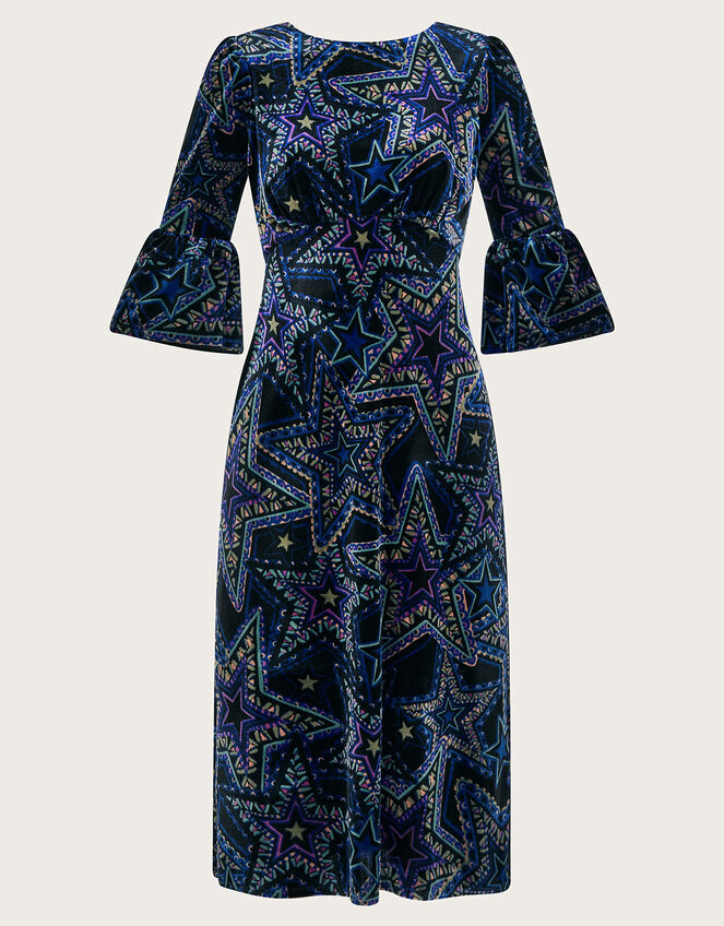 Serenity Velvet Dress, Black (BLACK), large