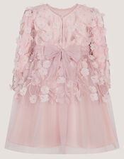 Baby Oona Floral Appliqu&eacute; Party Dress, Pink (PINK), large
