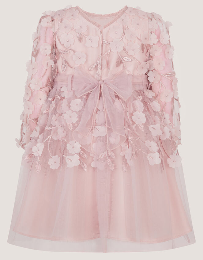 Baby Oona Floral Appliqu&eacute; Party Dress, Pink (PINK), large