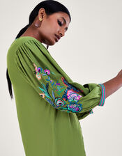 Kaitlyn Bird Embroidered Tunic, Green (GREEN), large