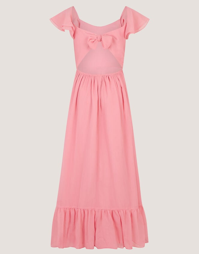 Sully Tie Back Prom Dress, Orange (CORAL), large