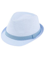 Jamie Chambray Trilby Hat, Blue (BLUE), large