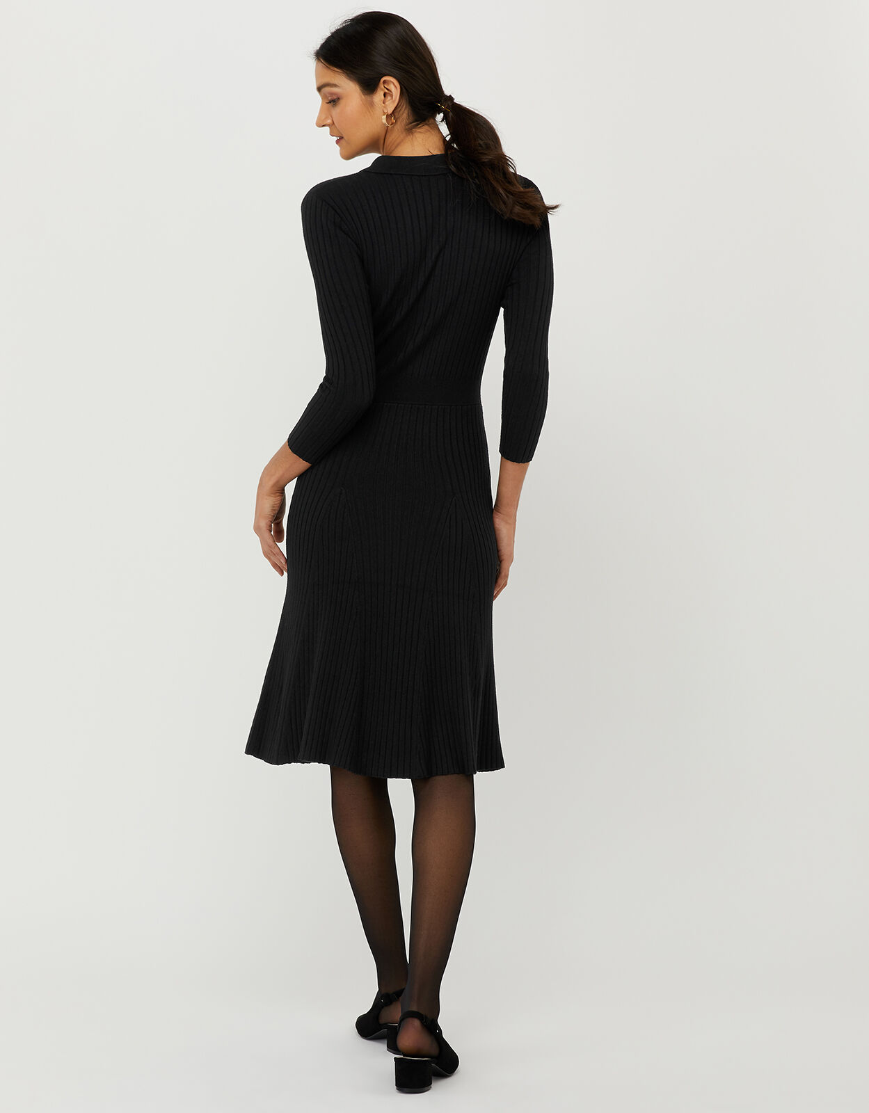 Black knitted dress uk clearance
