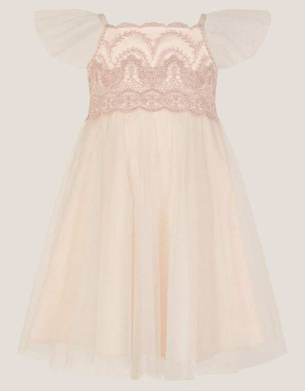 Baby Francesca Lace Tulle Party Dress, Pink (PINK), large
