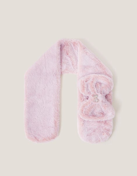 Faux Fur Bow Scarf, , large