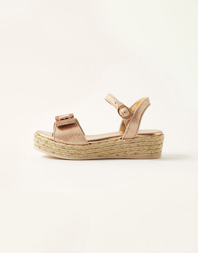 Espadrille Sandals, Gold (ROSE GOLD), large