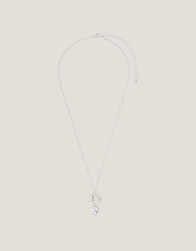 Teardrop Gemstone Pendant Necklace, , large