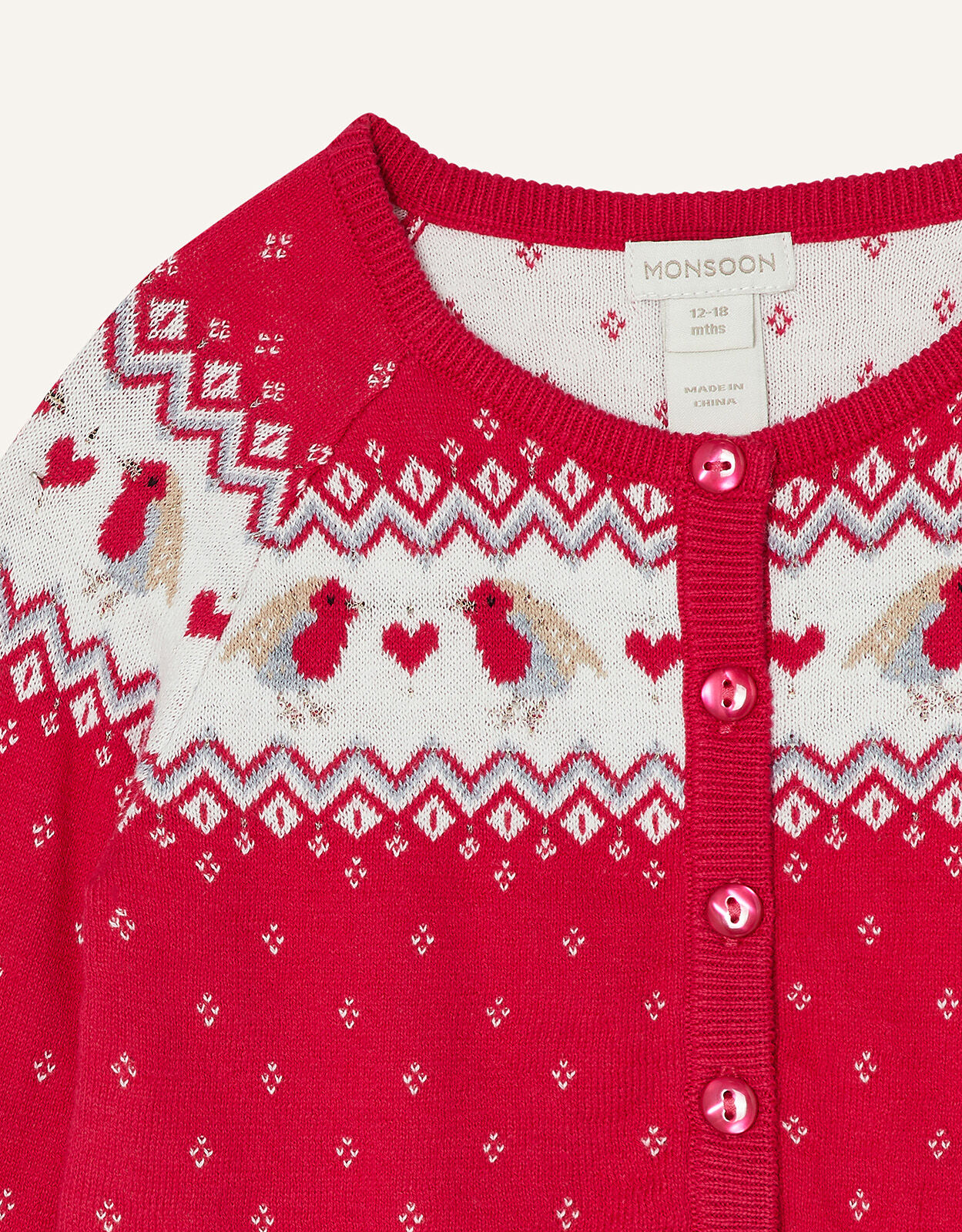 Monsoon red cardigan discount