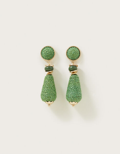 Raffia Teardrop Earrings, , large